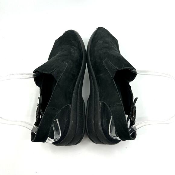 Mephisto Black Suede Open Toe Slingback Sandals Women's 8 US - Picture 7 of 9